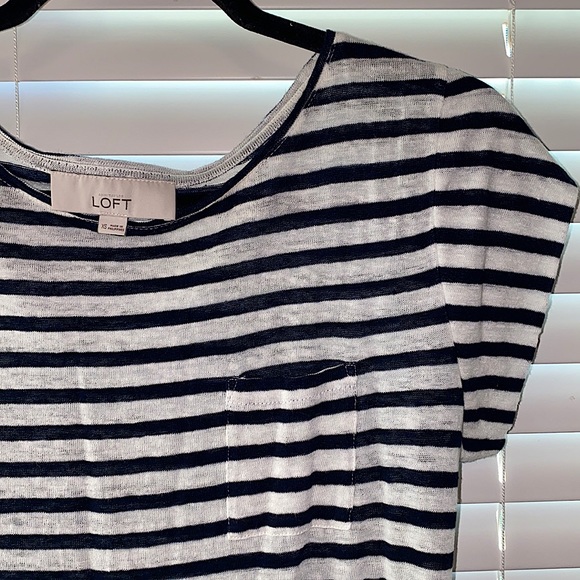 NEVER WORN ANN TAYLOR LINEN T-SHIRT - Picture 3 of 4